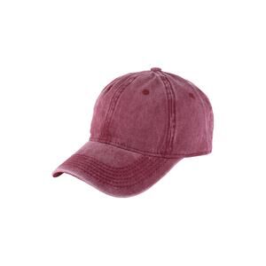 Acid Washed Baseball Cap - Maroon - 100% Cotton - Adjustable NWT